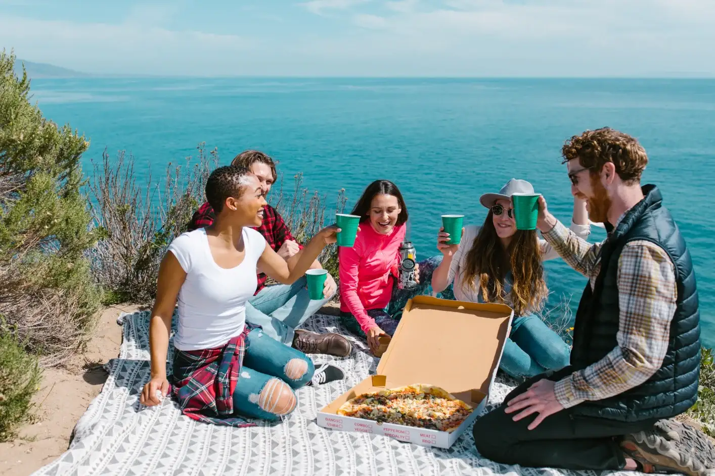 branded picnic blanket